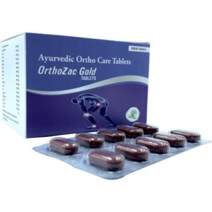 Orthozac Gold Tablet - Ayurvedic Joint Pain Relief Medicine | Lowers Uric Acid Level | Arthritis Remedy | Bone & Cartilage Health | 10x10