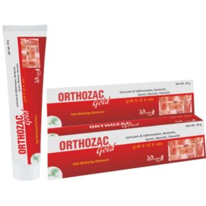 Orthozac Gold - Ayurvedic Pain Relief Ointment | Relief from Joint Pain, Inflammation, Backaches, Sprains, Strains | 30 gm